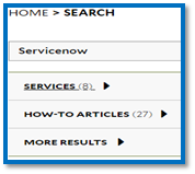 Example of of returned search results.