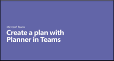 Create a plan with Planner in Teams