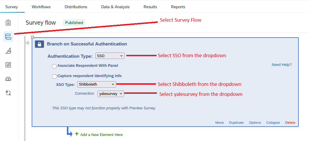 Example of Qualtrics Survey Authenticator Block